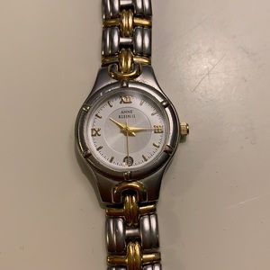 Anne Klein gold & silver stainless steal watch!